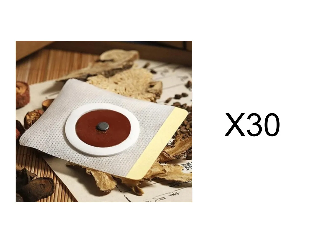 Box of 30 navel slimming patches with traditional Chinese medicine ingredients