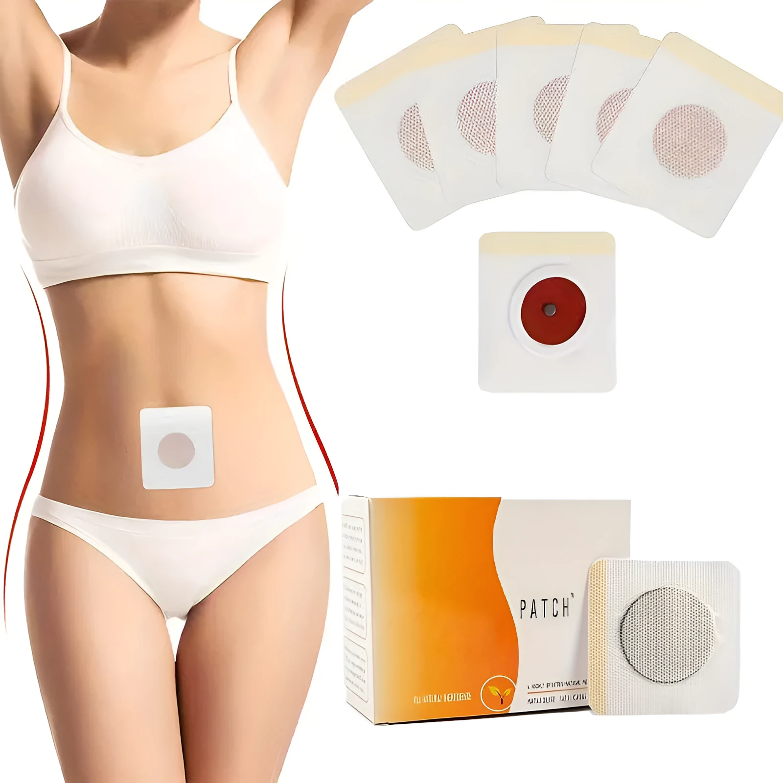 Box of 30 navel slimming patches with traditional Chinese medicine ingredients