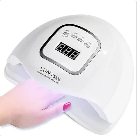 80W nail phototherapy machine set with plastic lamp and 20 gel nail polishes