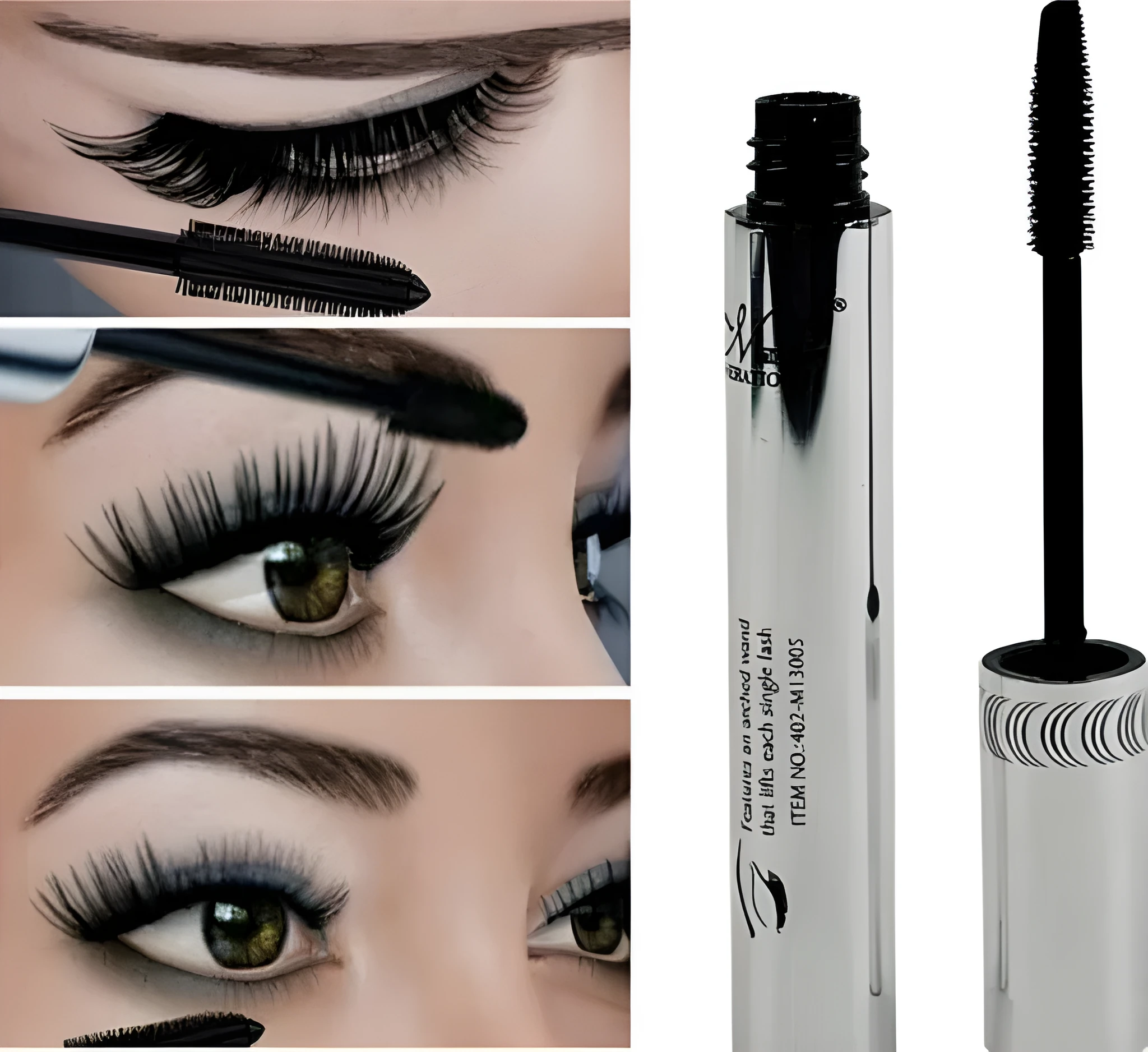 Long curling eyelash extension black fiber mascara for voluminous lashes in tube packaging