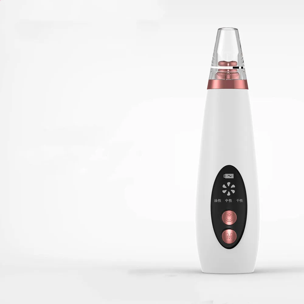 Microcrystalline blackhead remover model LY-9128 with USB charging and black suction nozzle