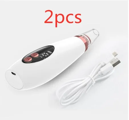 Microcrystalline blackhead remover model LY-9128 with USB charging and black suction nozzle