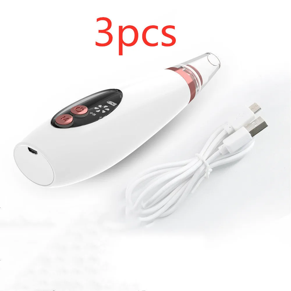 Microcrystalline blackhead remover model LY-9128 with USB charging and black suction nozzle