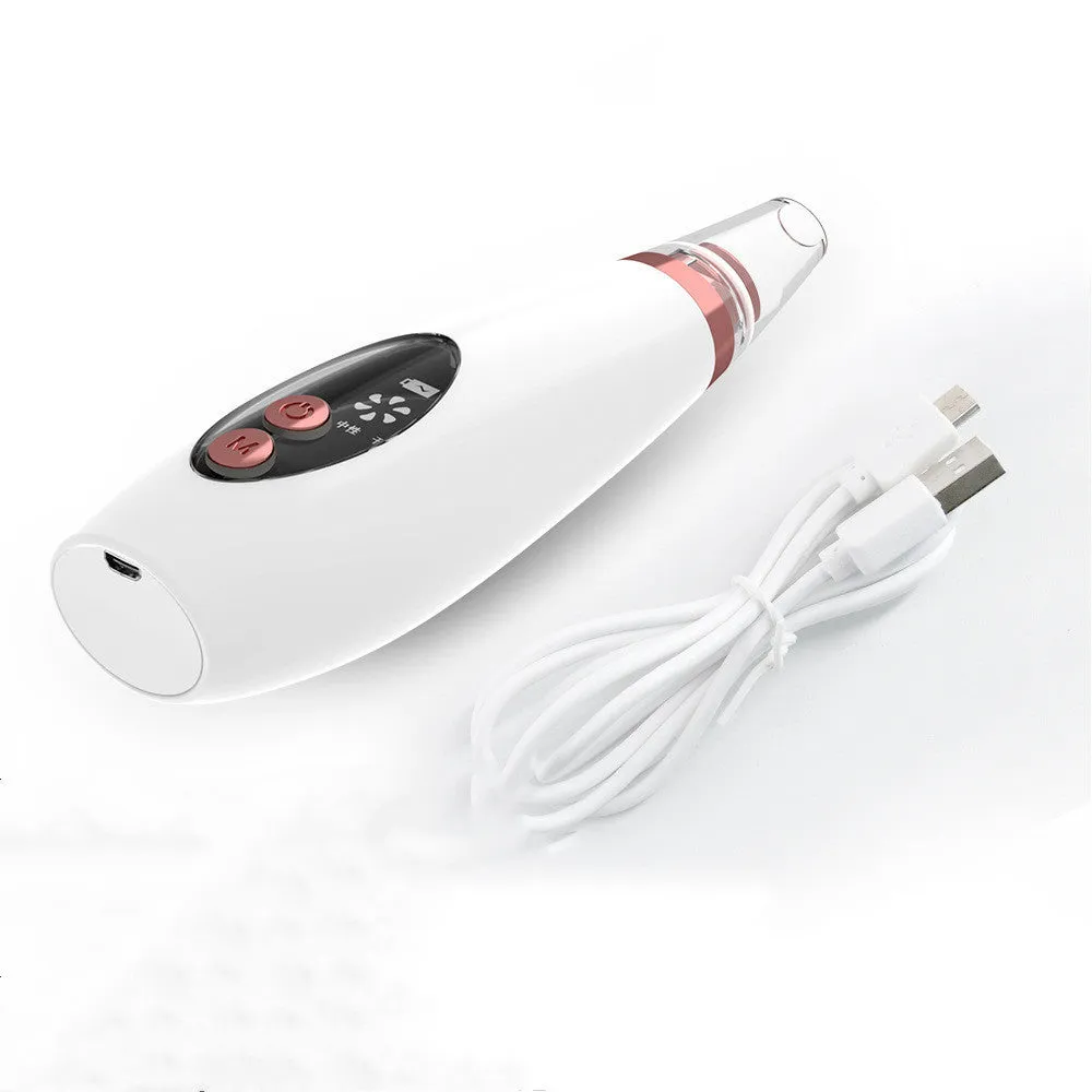 Microcrystalline blackhead remover model LY-9128 with USB charging and black suction nozzle