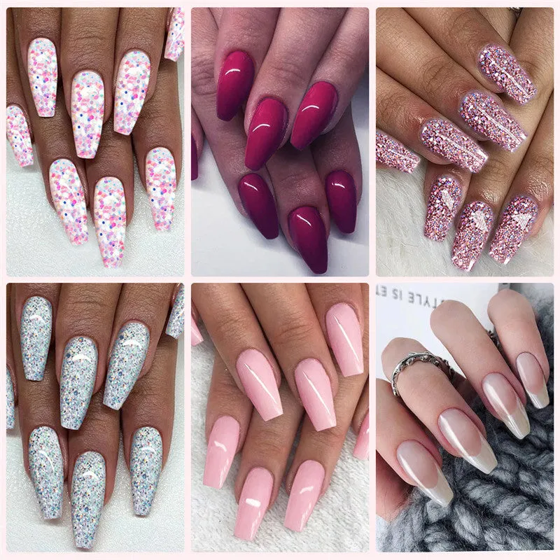 15ml pot of multi-color mixed nail solid model builder gel with lid off showing three color style options