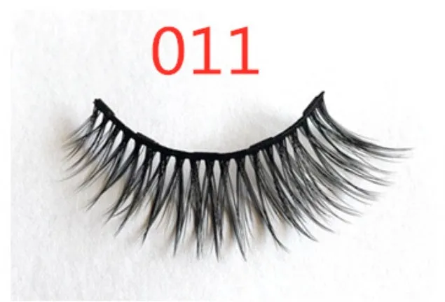 Magnetic false eyelashes with cotton stem, chemical fibre, multiple styles, in packaging