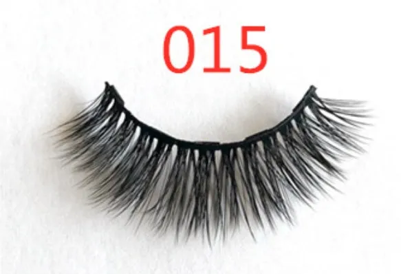 Magnetic false eyelashes with cotton stem, chemical fibre, multiple styles, in packaging