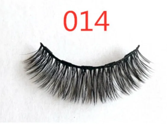 Magnetic false eyelashes with cotton stem, chemical fibre, multiple styles, in packaging