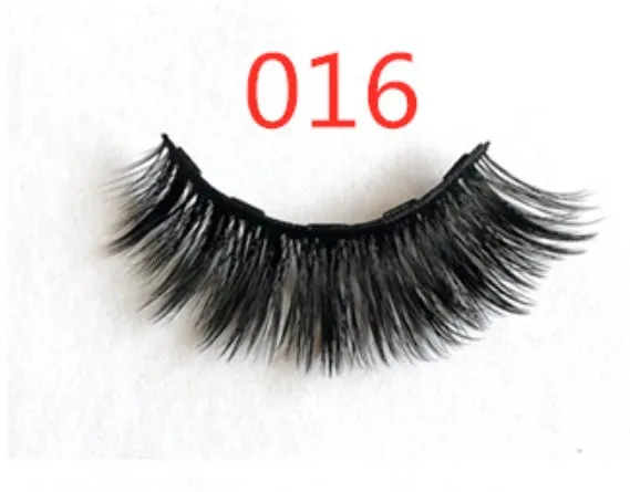 Magnetic false eyelashes with cotton stem, chemical fibre, multiple styles, in packaging