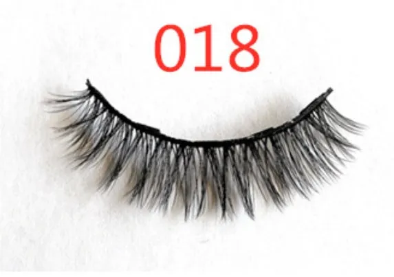 Magnetic false eyelashes with cotton stem, chemical fibre, multiple styles, in packaging