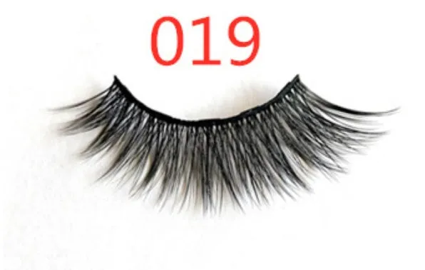 Magnetic false eyelashes with cotton stem, chemical fibre, multiple styles, in packaging