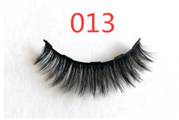 Magnetic false eyelashes with cotton stem, chemical fibre, multiple styles, in packaging