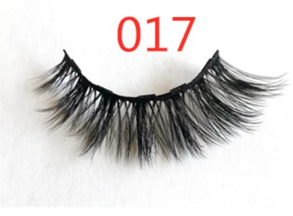 Magnetic false eyelashes with cotton stem, chemical fibre, multiple styles, in packaging