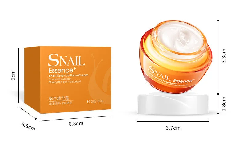 Lacco Snail Essence Cream 50g jar with moisturising snail essence for daily facial hydration