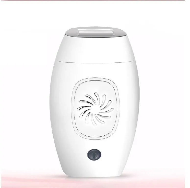 Black laser hair removal device with quartz lamp and skin identification sensor for home use on body and face