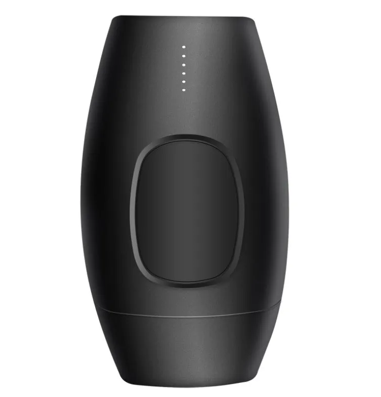 Black laser hair removal device with quartz lamp and skin identification sensor for home use on body and face