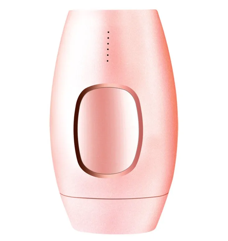 Black laser hair removal device with quartz lamp and skin identification sensor for home use on body and face