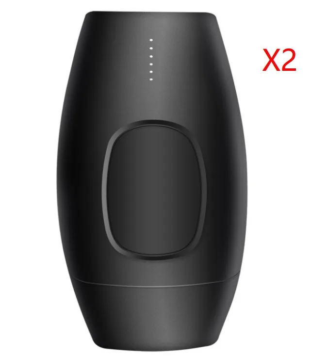 Black laser hair removal device with quartz lamp and skin identification sensor for home use on body and face