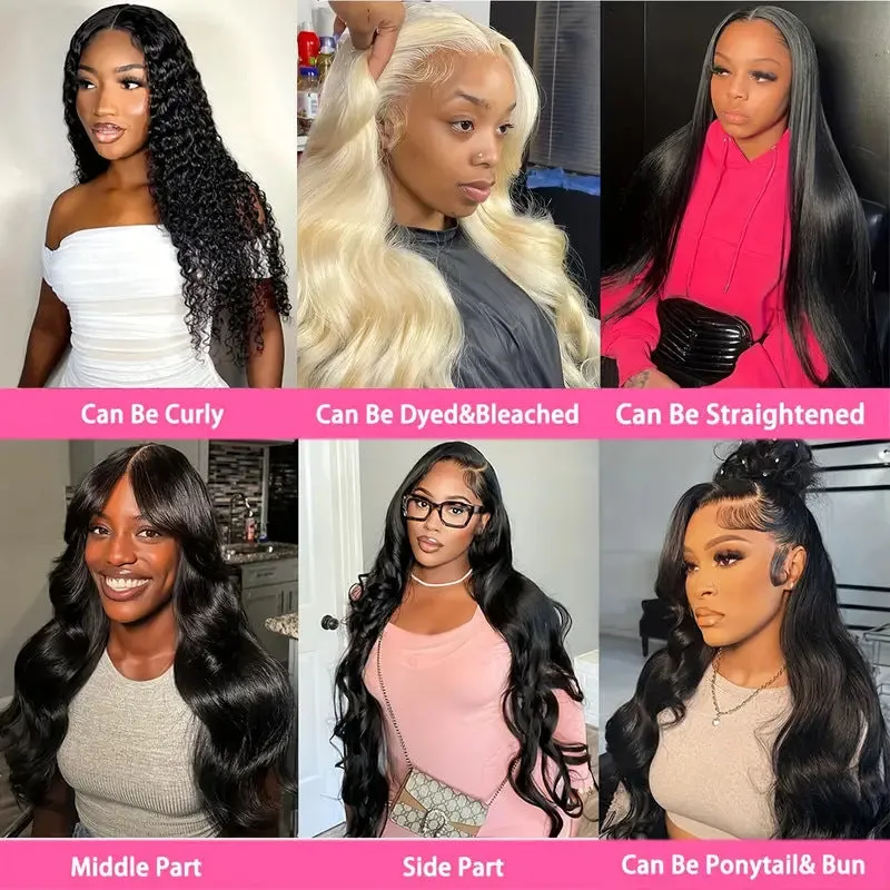Front lace wig medium big wave black high temperature fibre ladies face shape modification