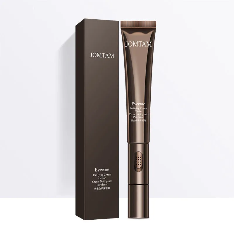 Golden Caviar Eye Cream 20g in white jar with gold accents, suitable for all skin types