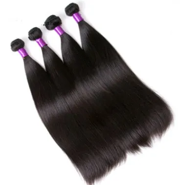 Brazilian human hair straight bundle in natural colour 1b, double weft, 100g weight, available in lengths 8 to 30 inches
