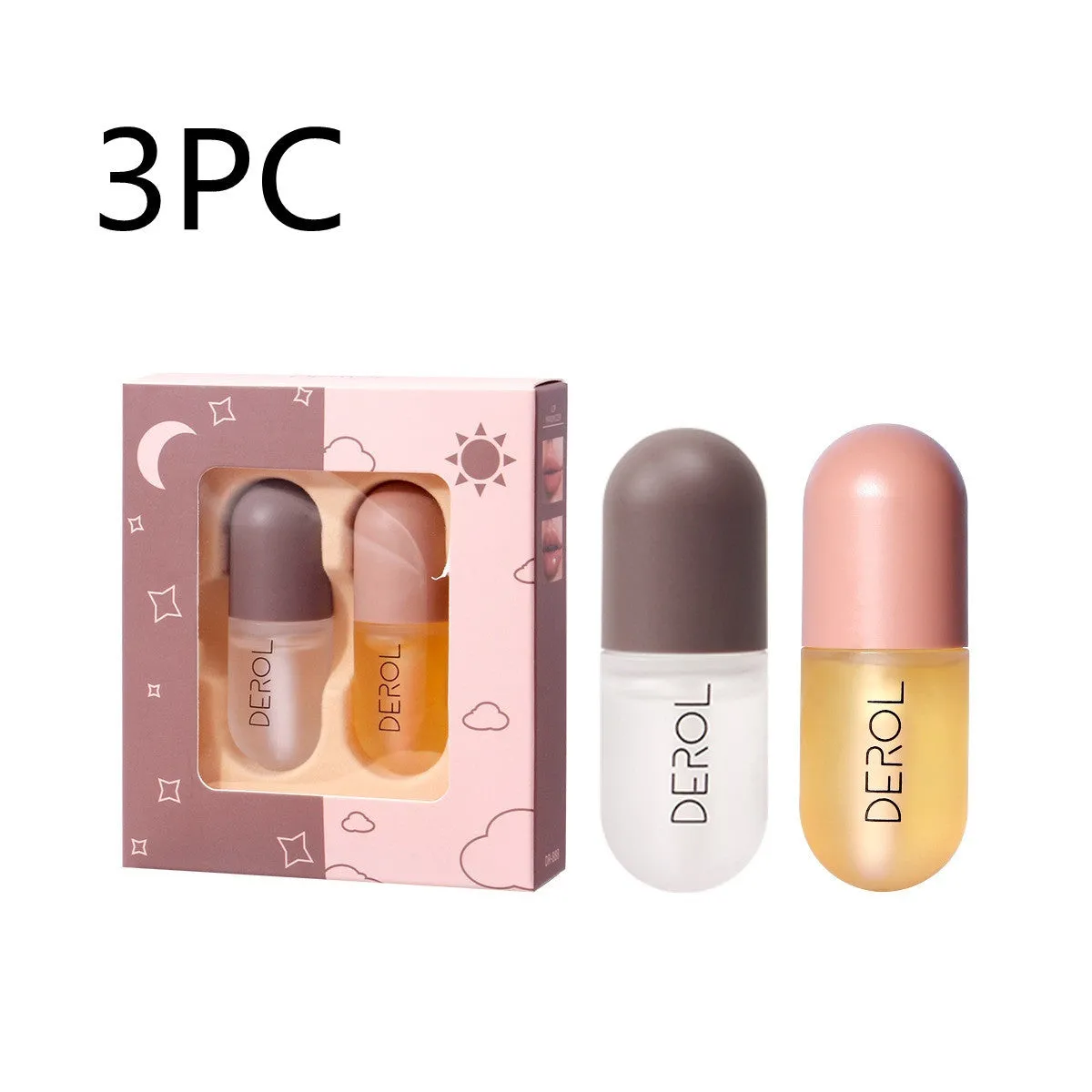 Clear lip plumper oil 5.5ml in light yellow with reflective shine
