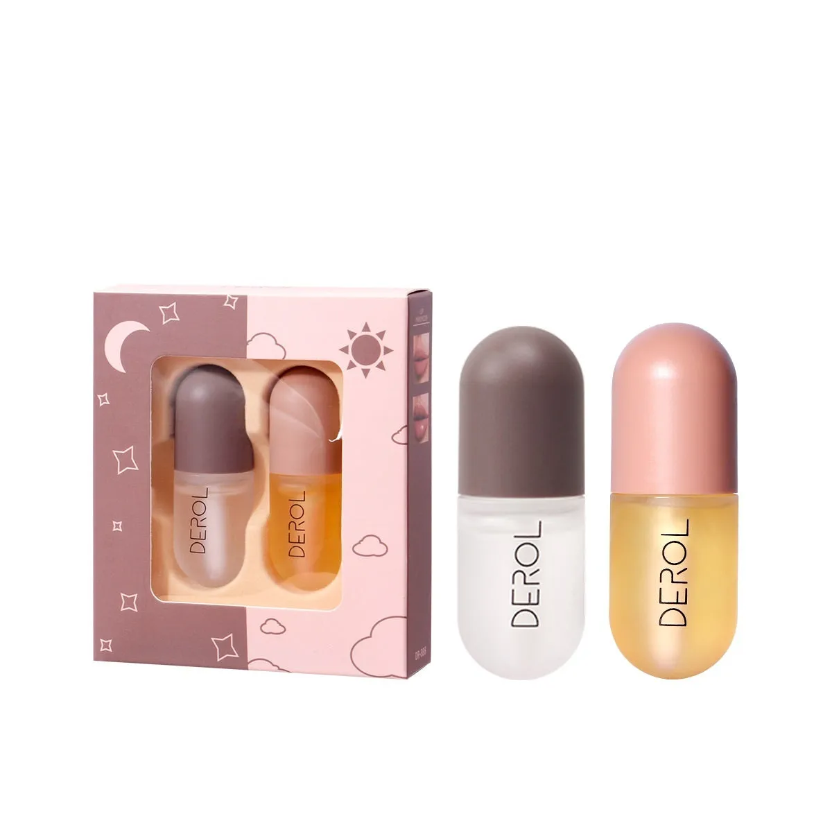 Clear lip plumper oil 5.5ml in light yellow with reflective shine
