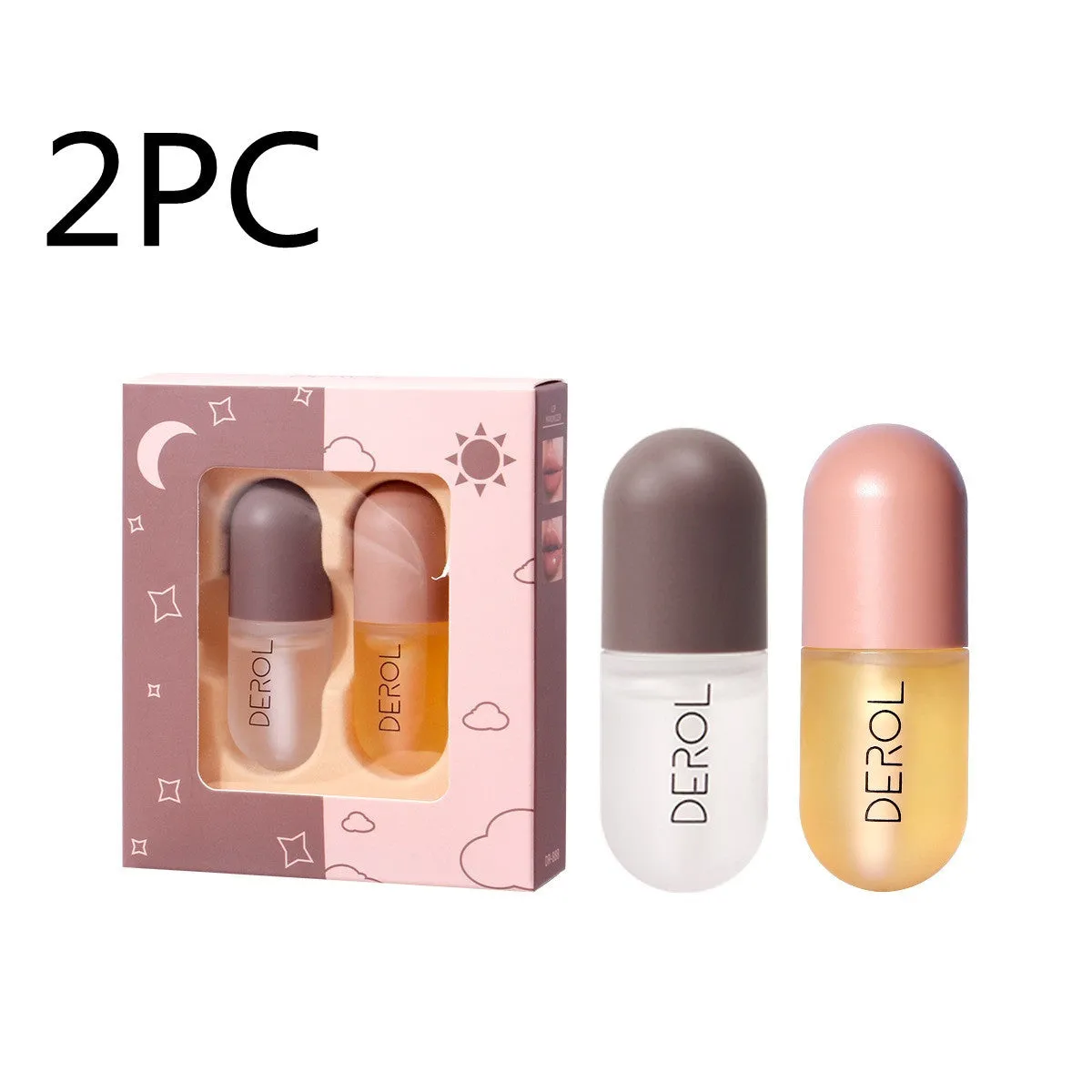 Clear lip plumper oil 5.5ml in light yellow with reflective shine