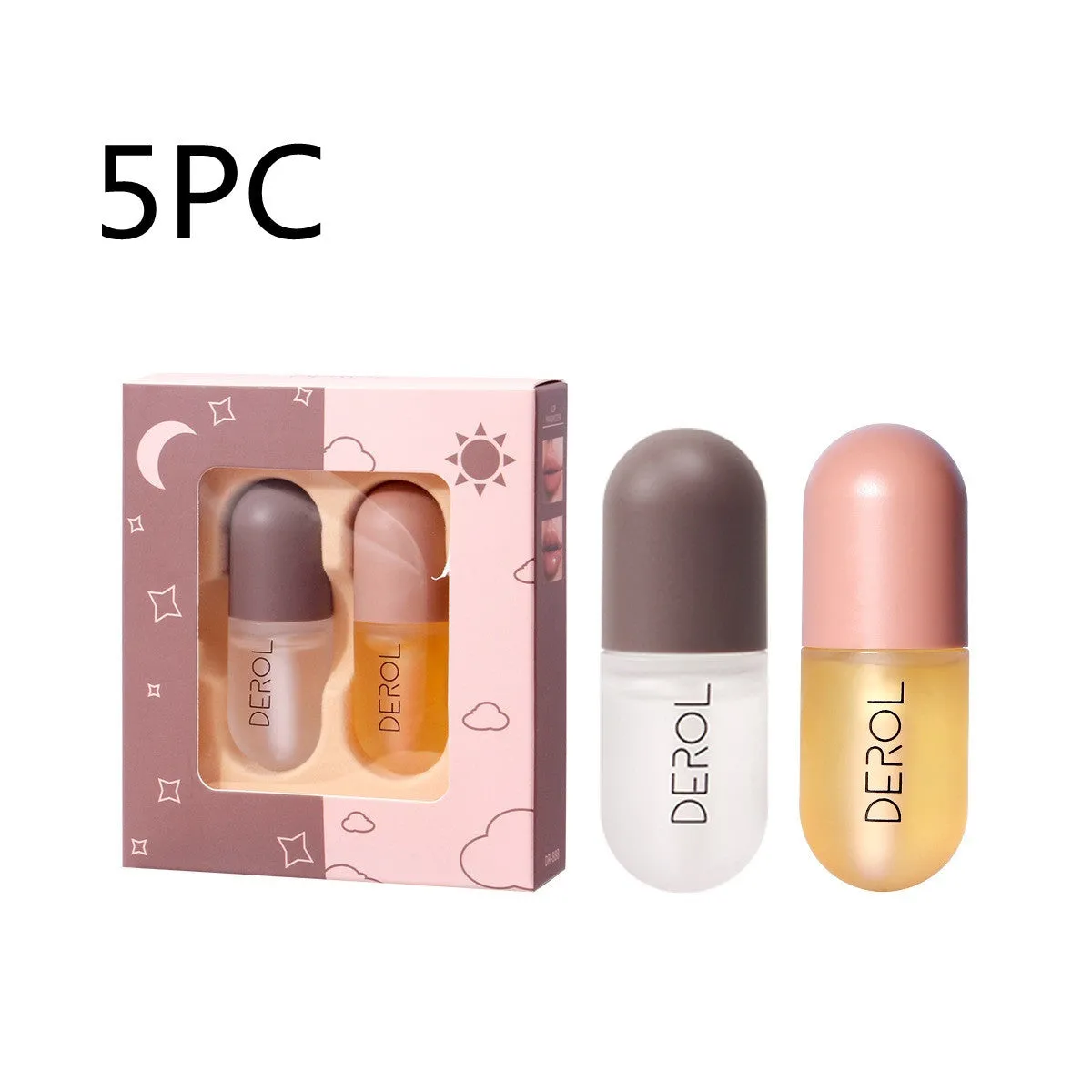 Clear lip plumper oil 5.5ml in light yellow with reflective shine