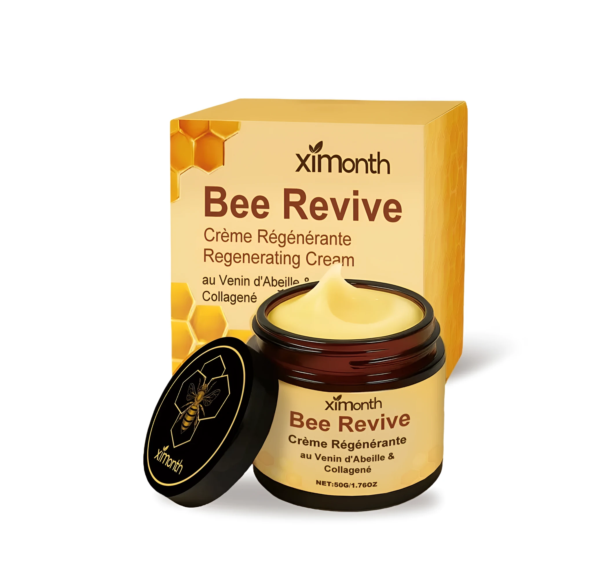 50g jar of skin care cream with bee venom and collagen for face moisturising