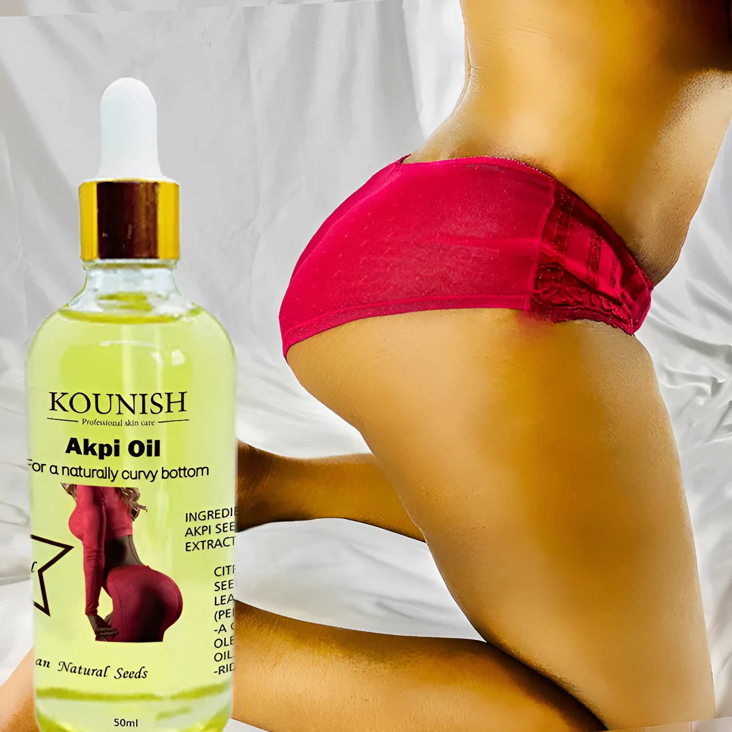 50ml body oil massage hip lifting oil for women with grape seed oil and retinol for firming skin