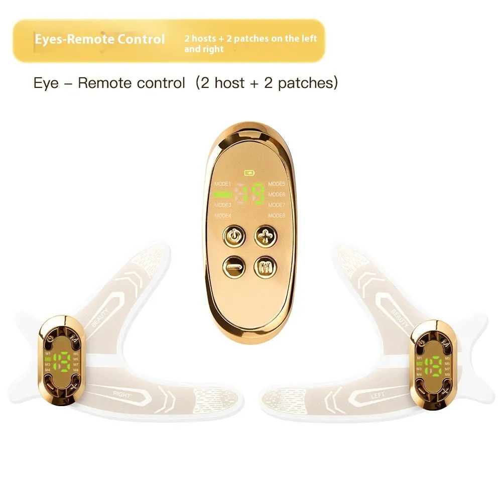 V line face slimming massager with remote control and gel patches for eye and face wrinkle removal brightening physiotherapy