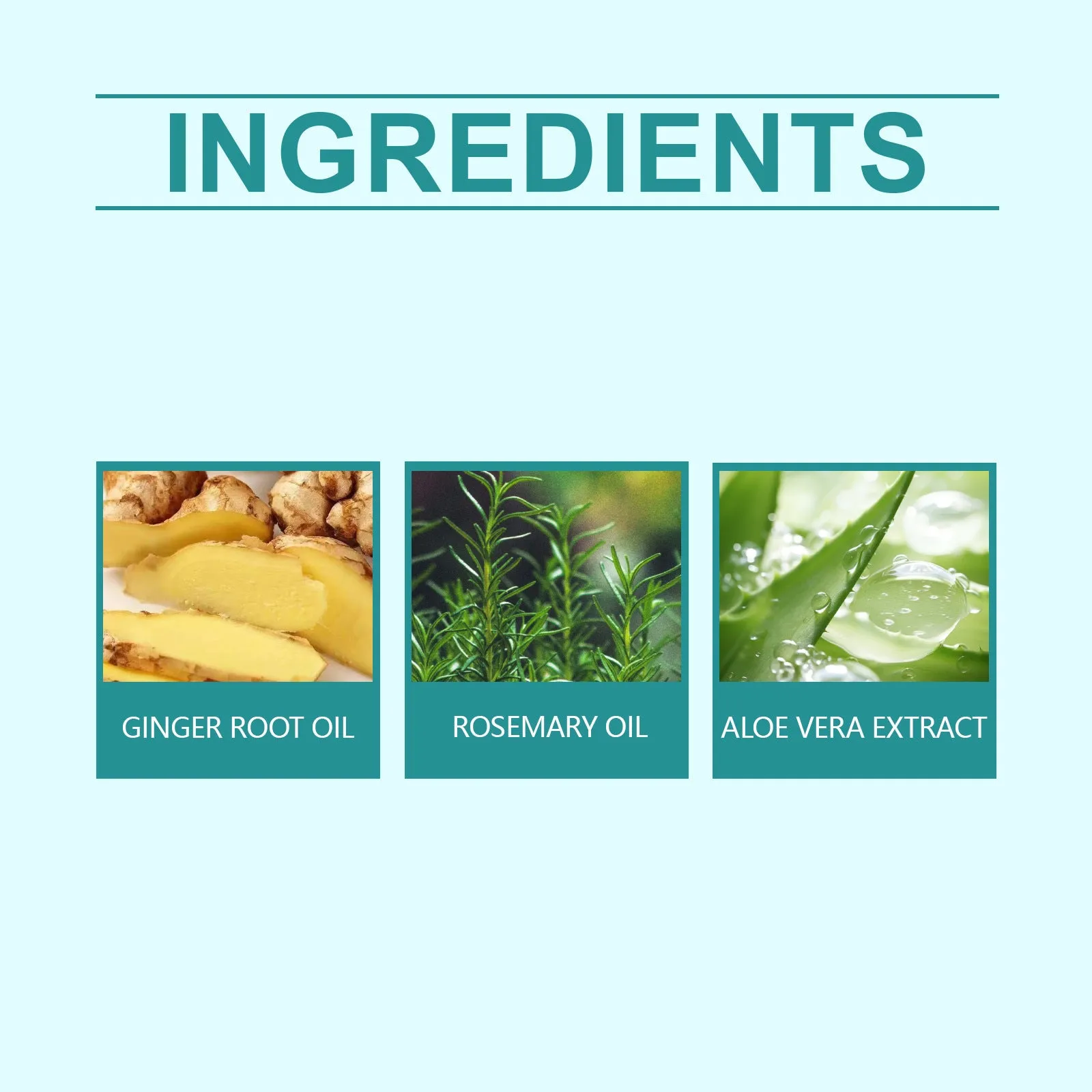50ml hair care serum bottle with ginger root oil rosemary oil and aloe extract