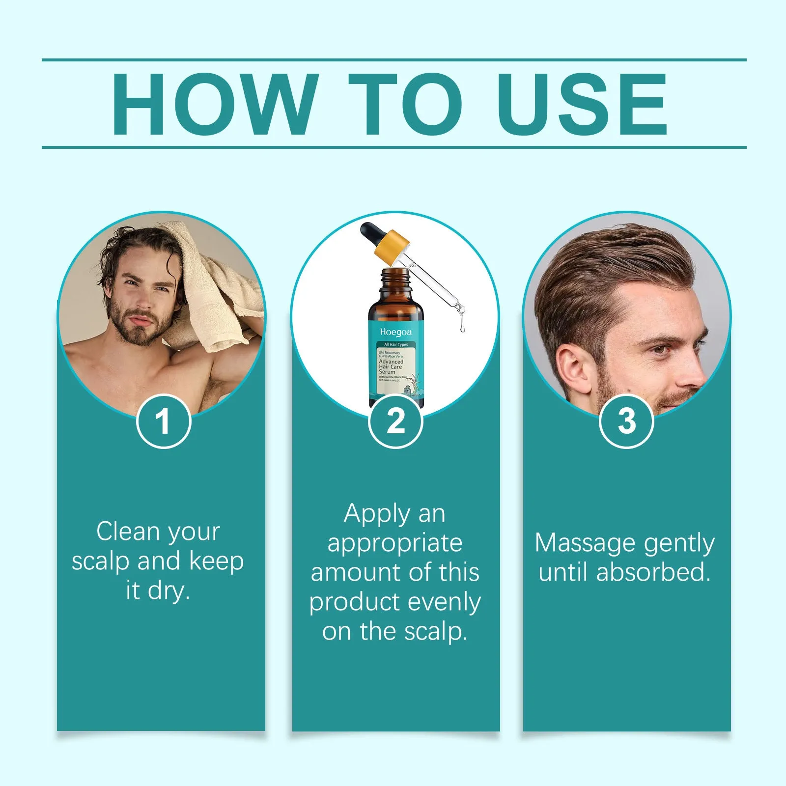 50ml hair care serum bottle with ginger root oil rosemary oil and aloe extract