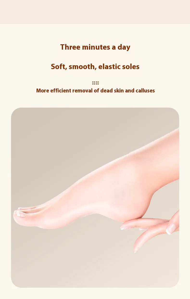 White electric foot grinder with ergonomic handle, debris suction port, and adjustable speed control on a table top