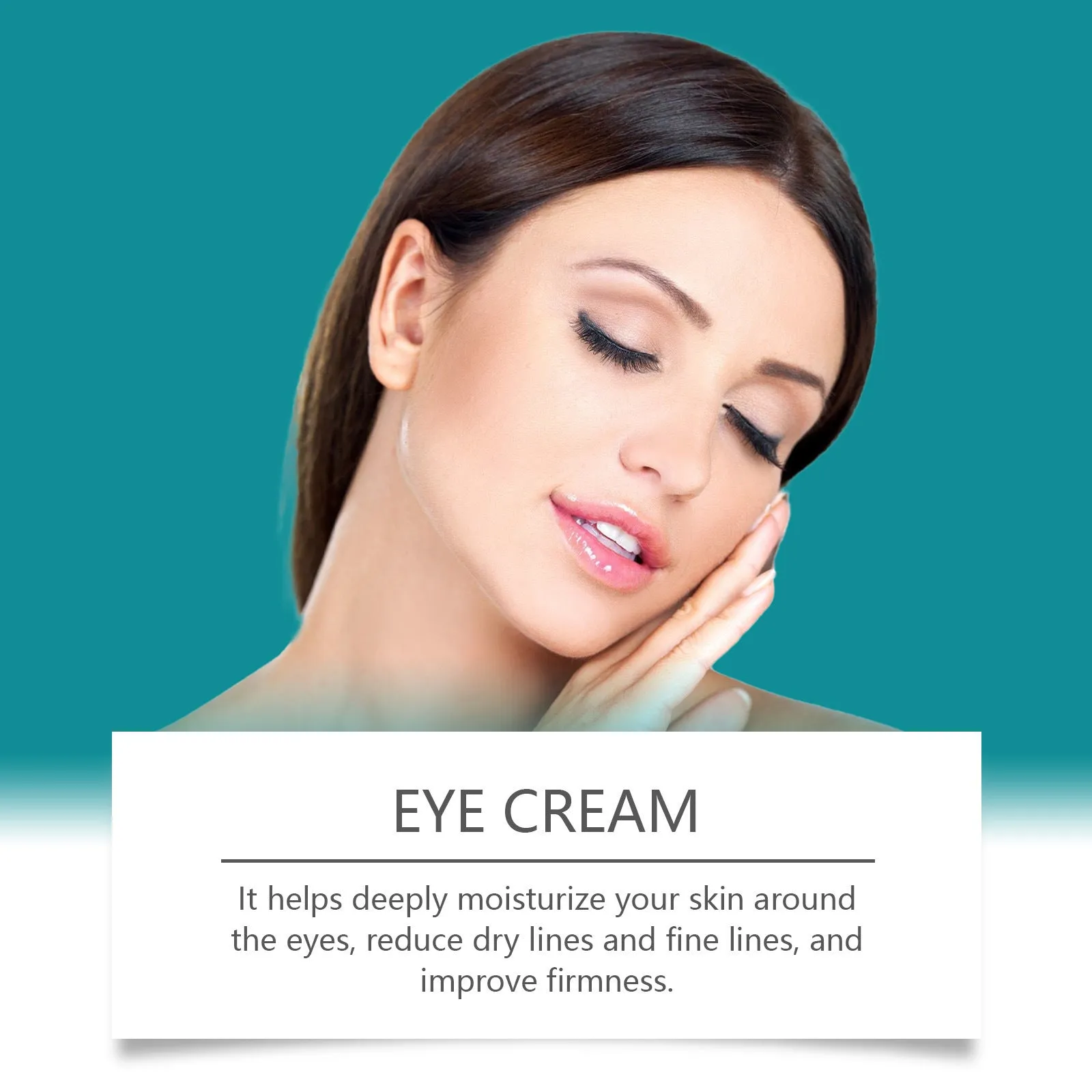 Hydrating Elastic Moisturising Care Eye Cream 15ml tube with hyaluronic acid and vitamin E for eye contour