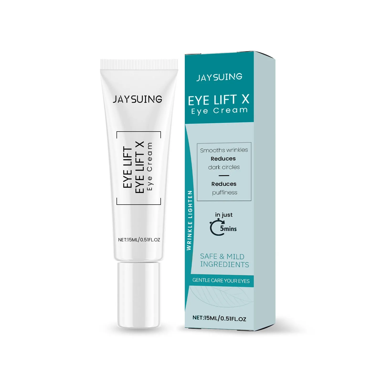 Hydrating Elastic Moisturising Care Eye Cream 15ml tube with hyaluronic acid and vitamin E for eye contour