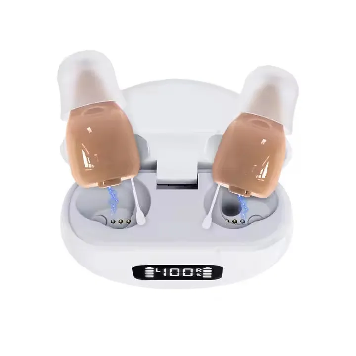 16-channel digital noise reduction invisible hearing aid in skin colour USB rechargeable for elderly