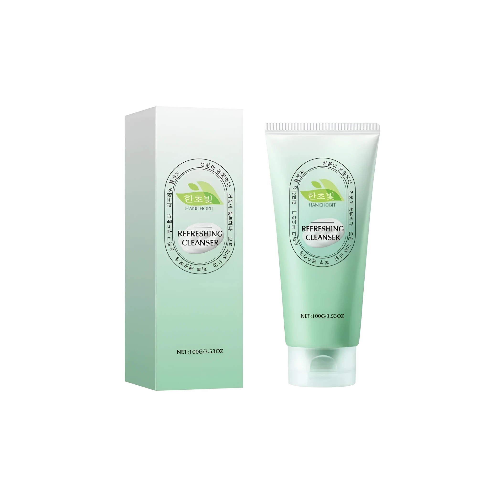 Acne Removing Facial Cleanser 100g tube with plum blossom and mung bean extract for oily skin