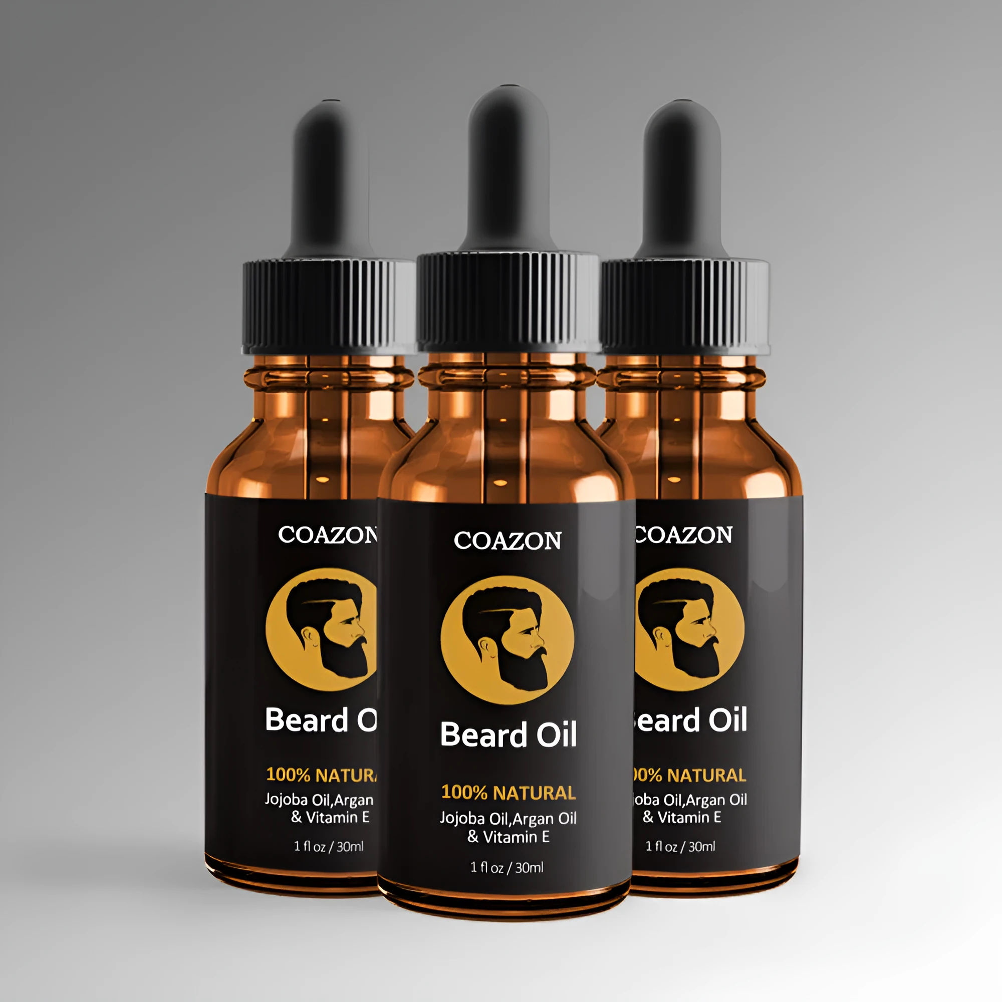 30ml bottle of jojoba beard oil for moisturising and softening facial hair