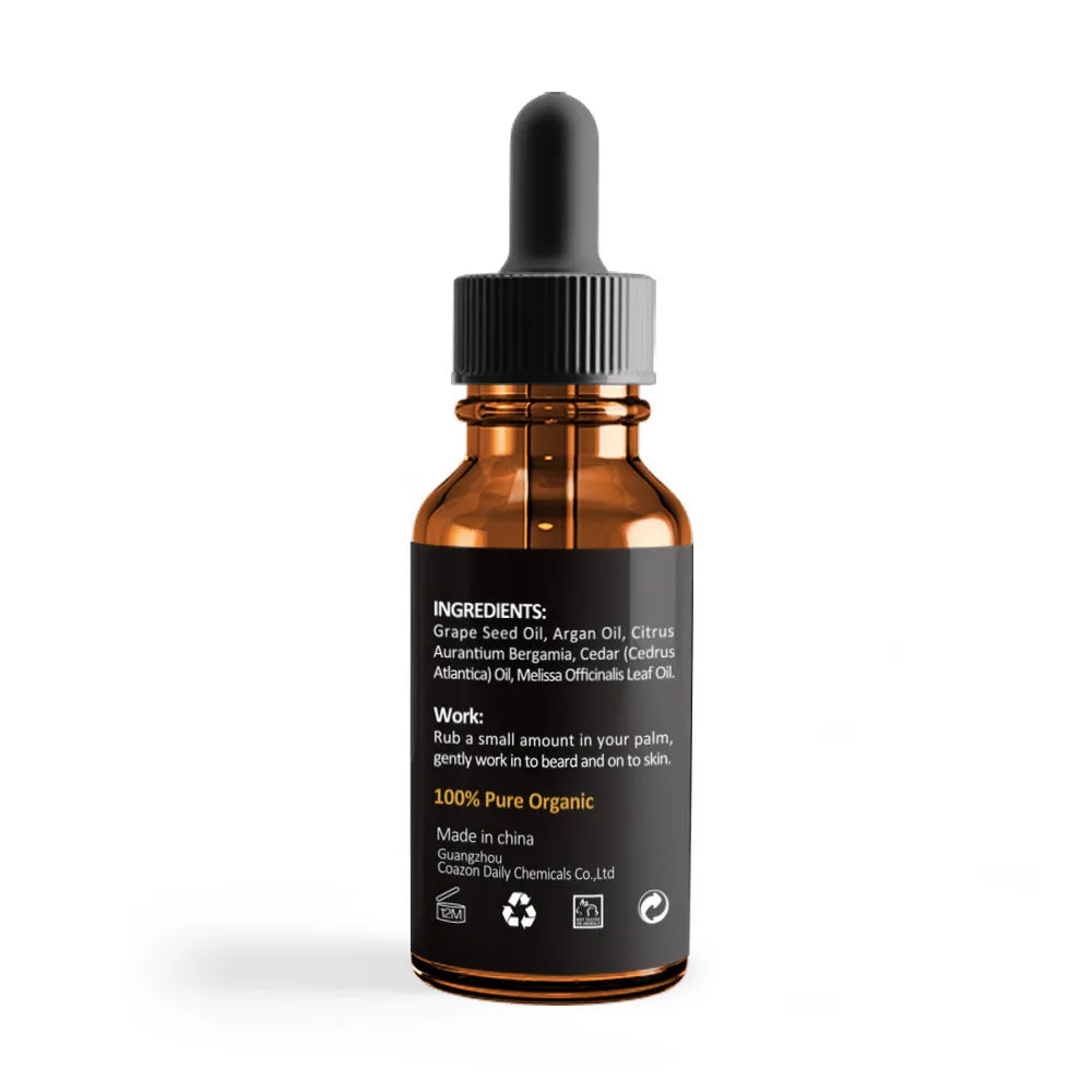 30ml bottle of jojoba beard oil for moisturising and softening facial hair