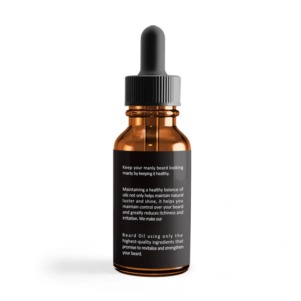 30ml bottle of jojoba beard oil for moisturising and softening facial hair