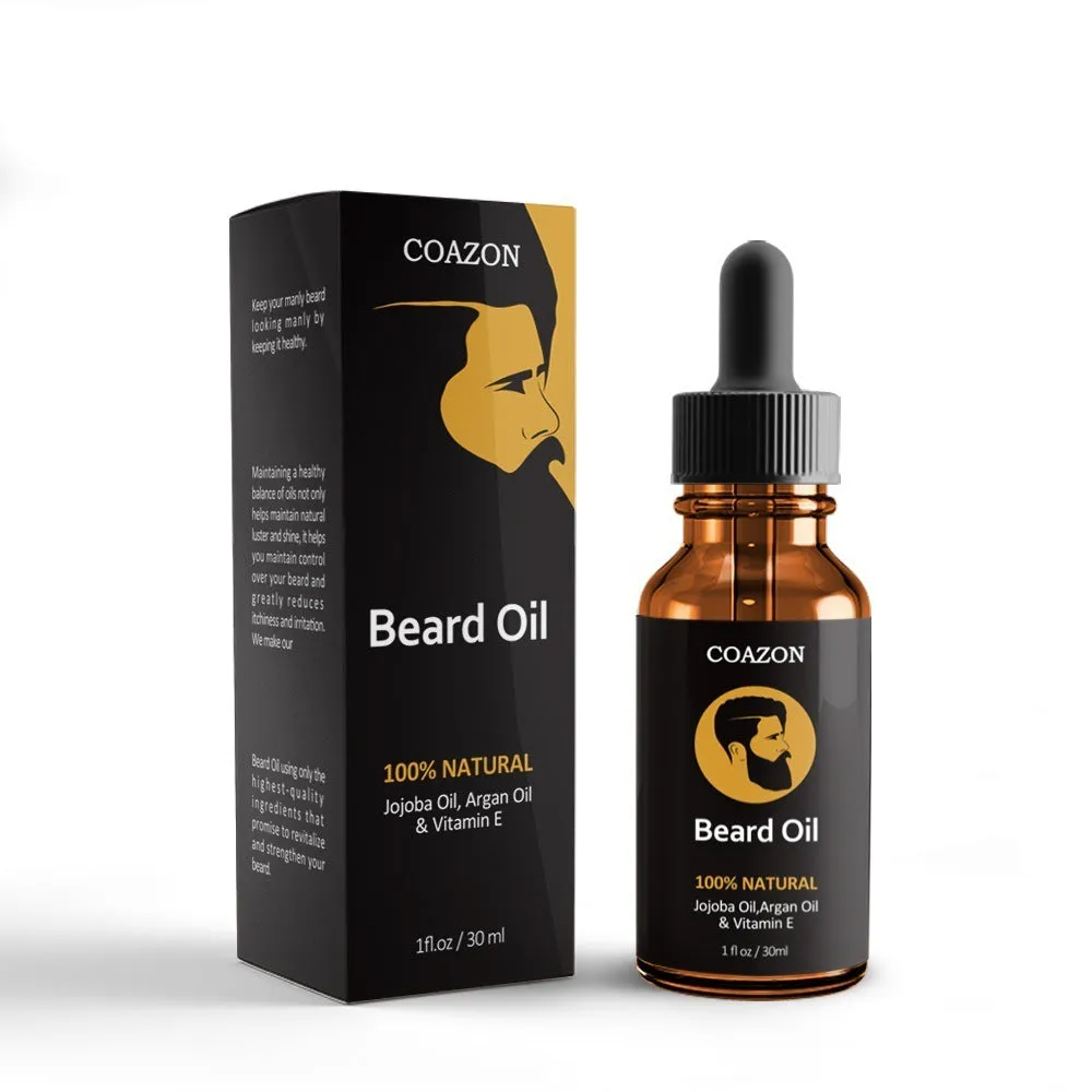 30ml bottle of jojoba beard oil for moisturising and softening facial hair