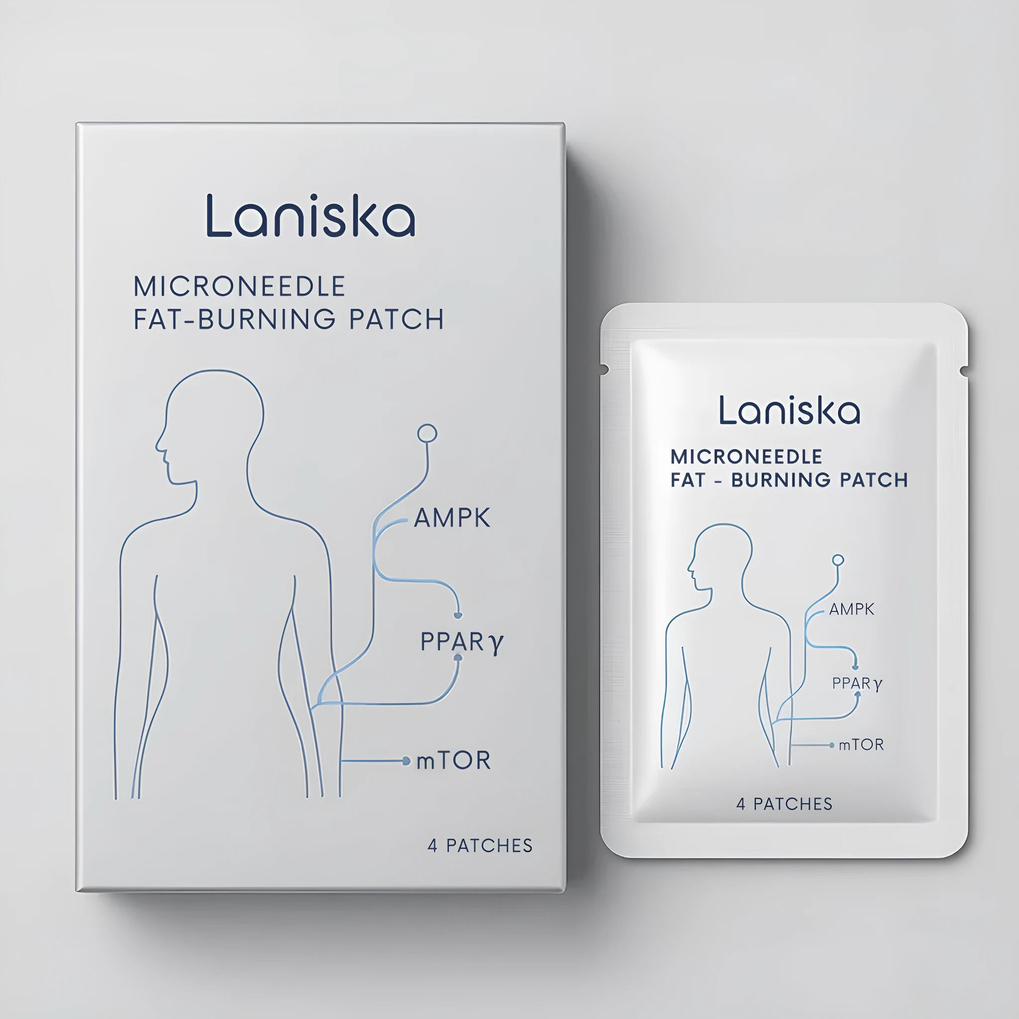 Micro needle grease burning patch pack of 4 with active ingredients folium artemisiae argyi ginger and tea tree oil