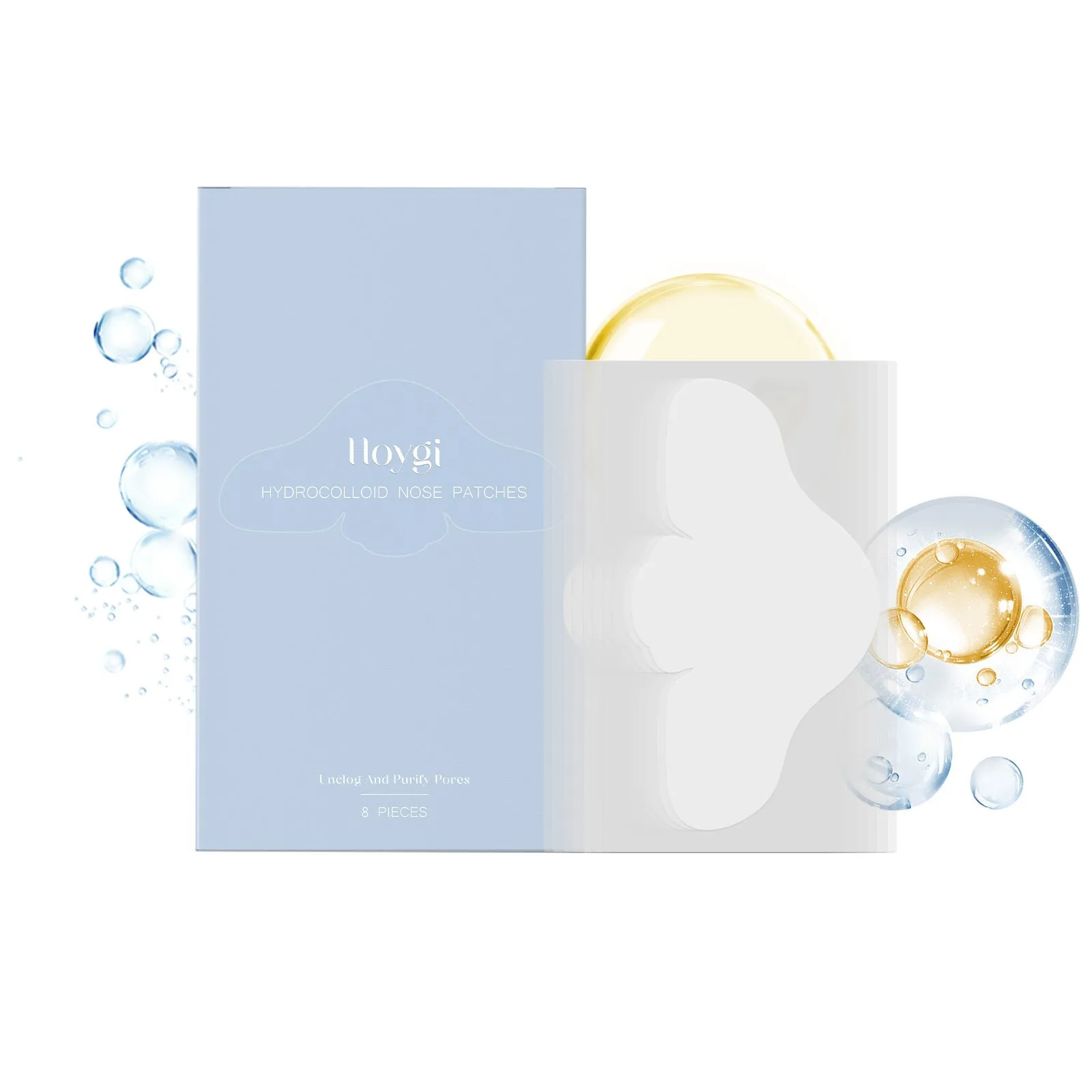 Salicylate nose nursing adhesive bandage 8.7x3.8cm with hyaluronic acid for gentle nasal cleaning, 8 pieces box