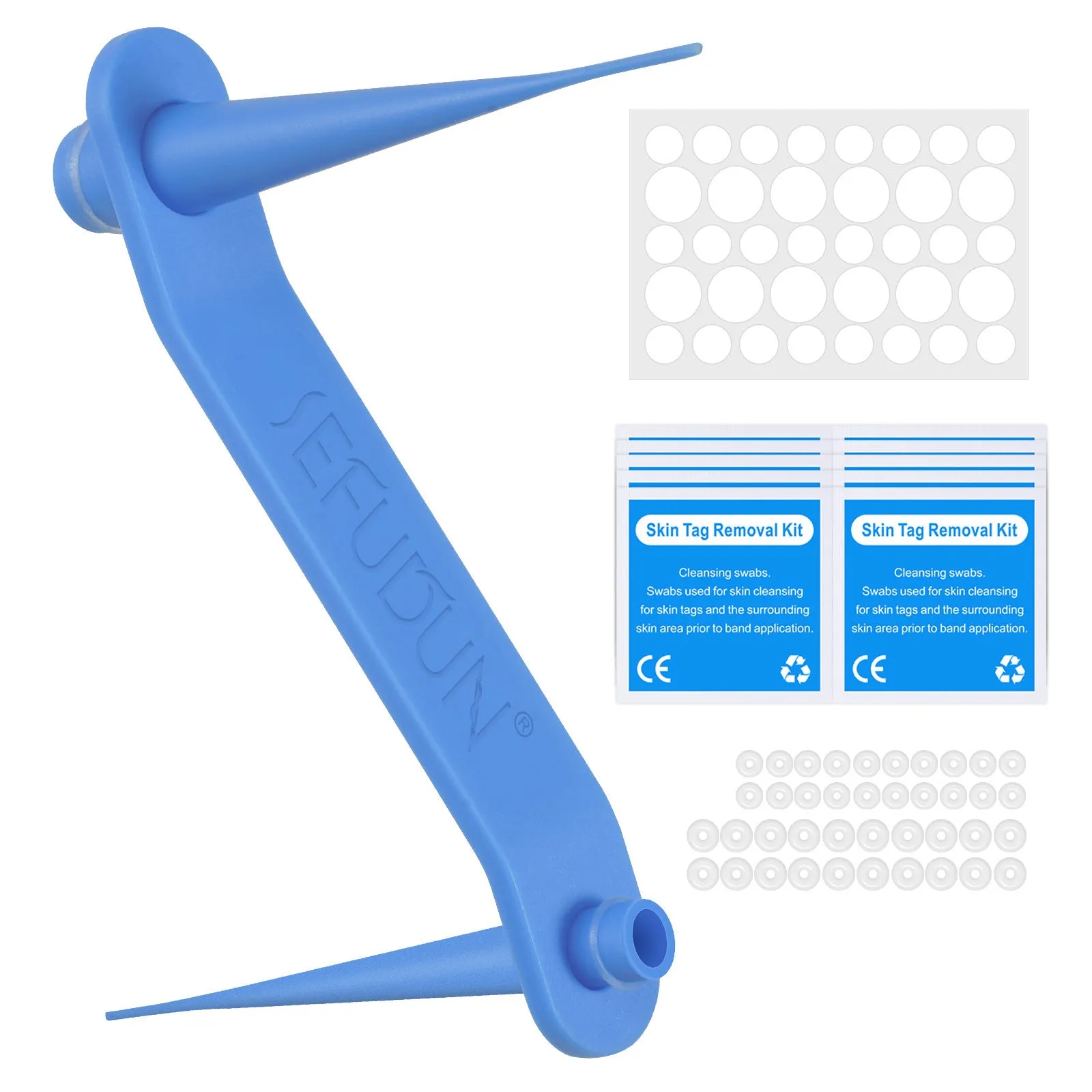 SEFUDUN Simple Wart Removal Tool in blue, green, and orange for at-home mole and skin tag removal