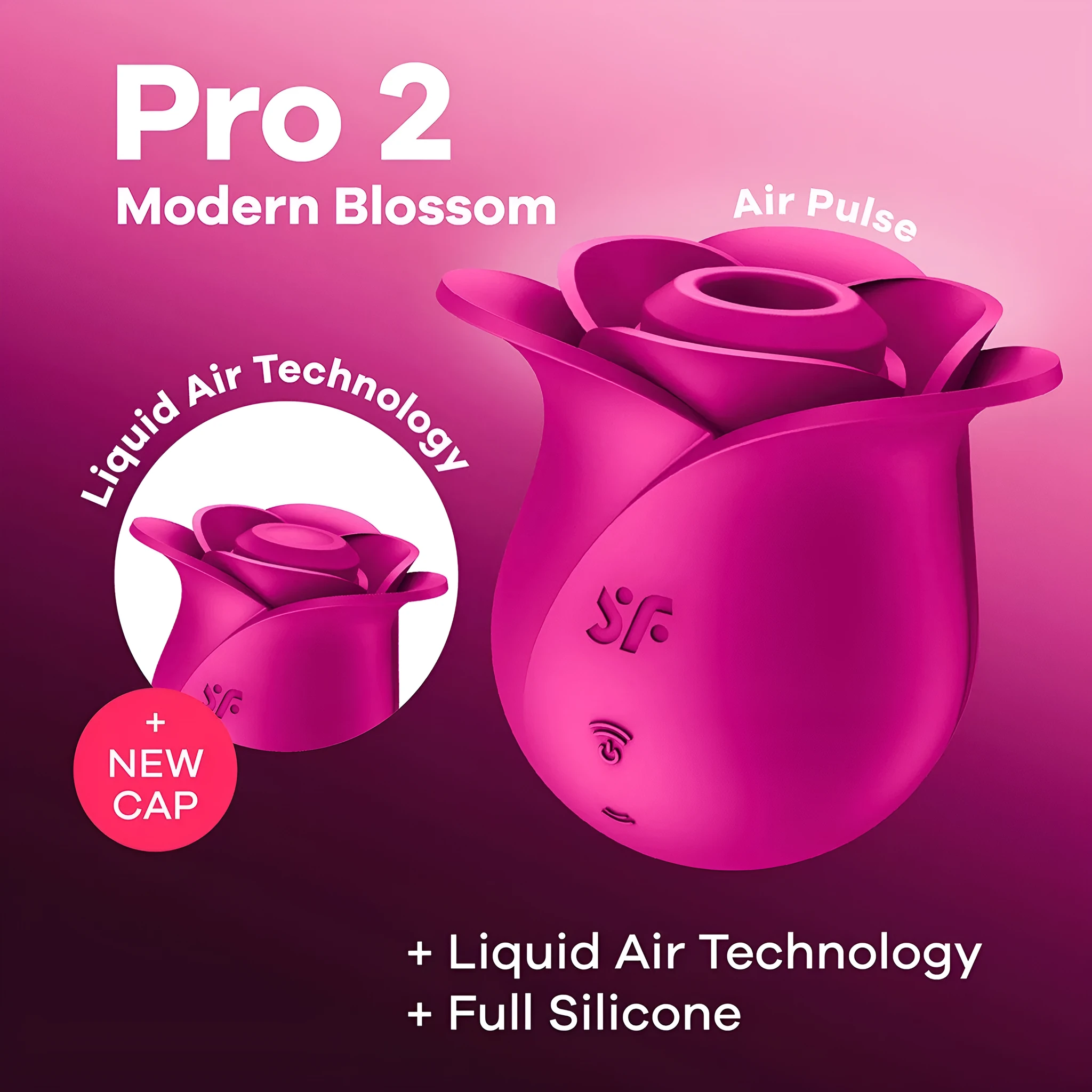 Red rose massager with sucking vibration function silicone ABS material manual control