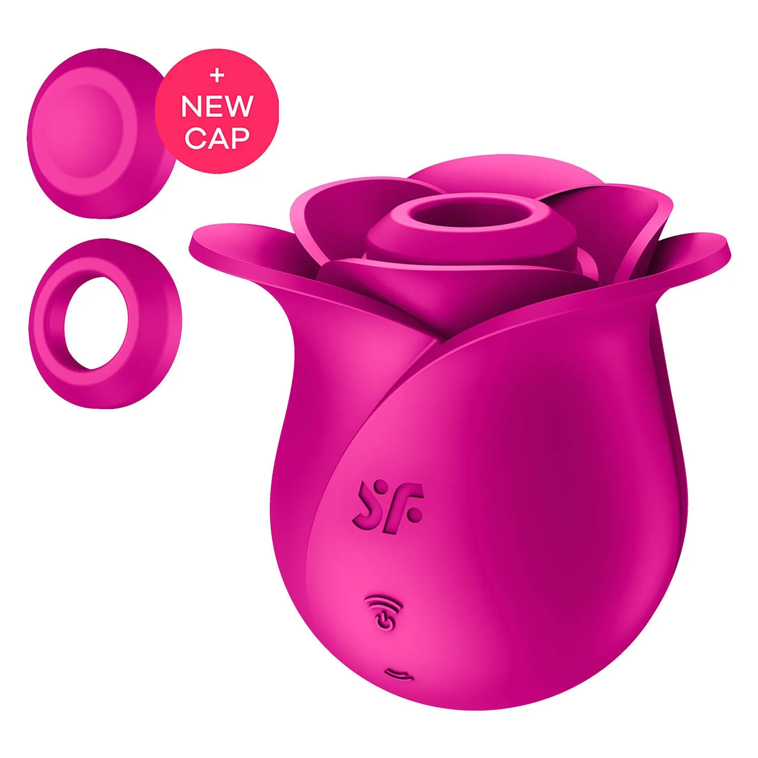 Red rose massager with sucking vibration function silicone ABS material manual control