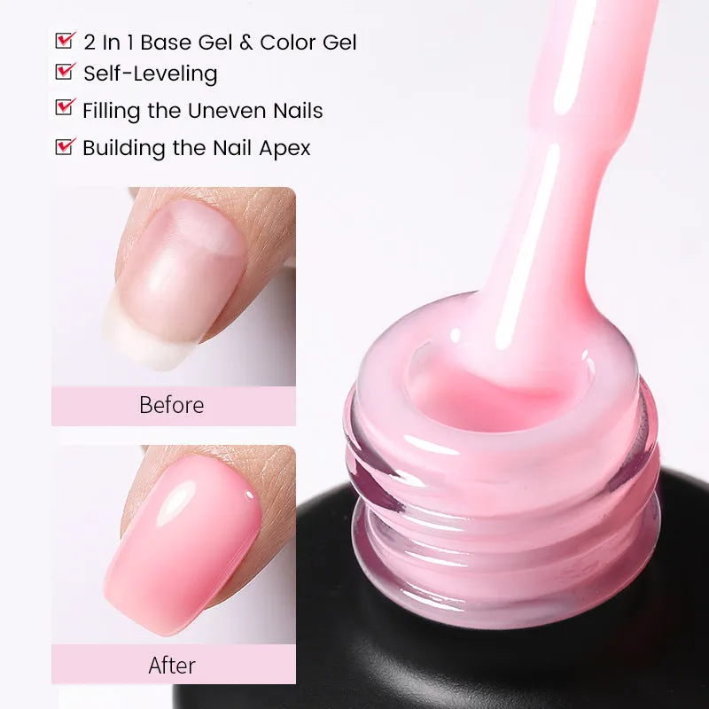 Nail colour powder transparent phototherapy plastic gel in 15g pot with nude and cold colour options for shaping and reinforcement