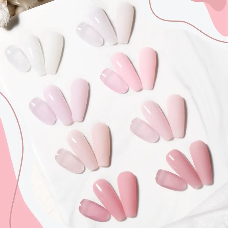 Nail colour powder transparent phototherapy plastic gel in 15g pot with nude and cold colour options for shaping and reinforcement